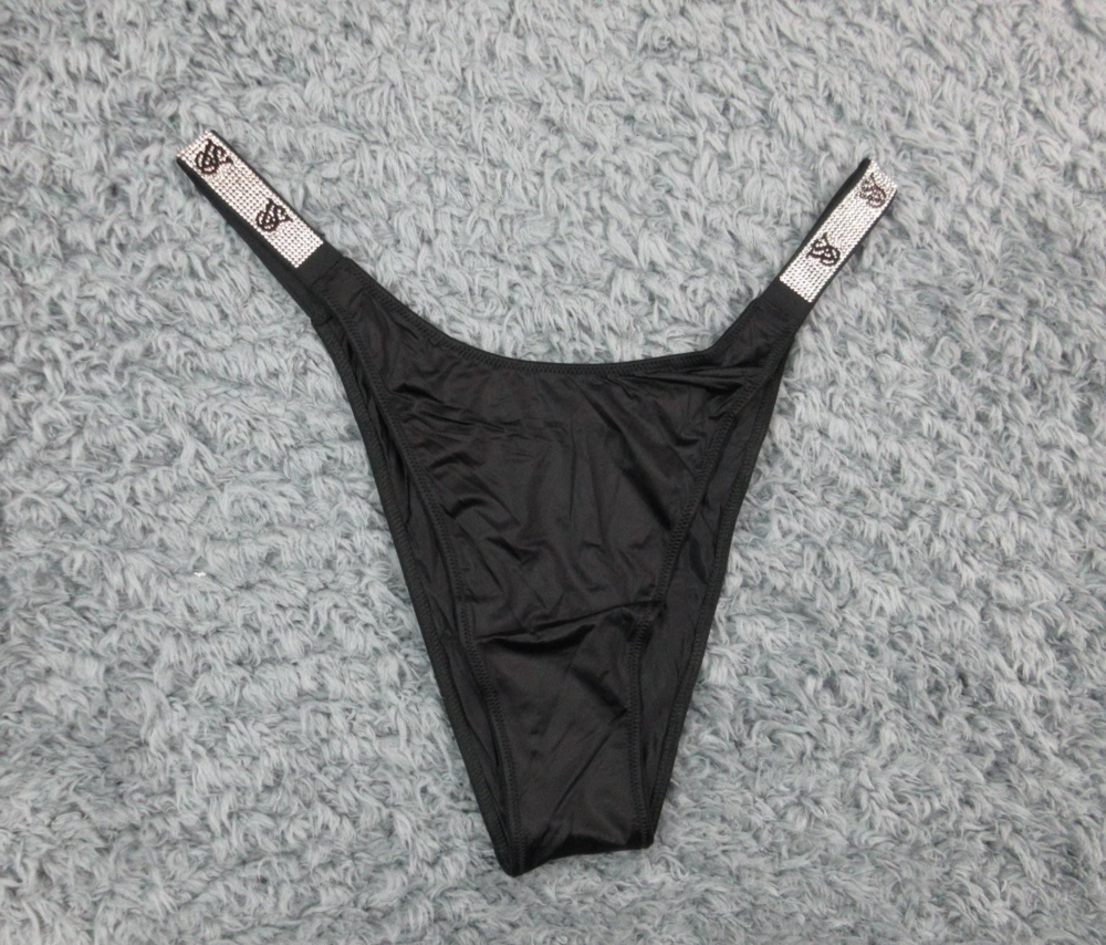 Victorias Secret Very Sexy Brazilian Panties Womens XL Crystal Straps NWT